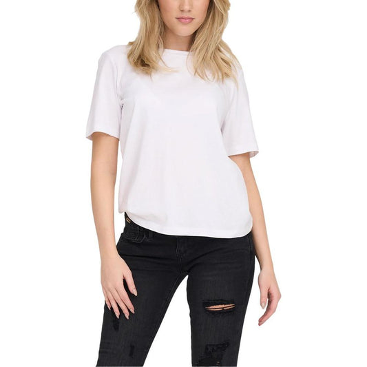 Only White Cotton Tops & T-Shirt Only Light Gray