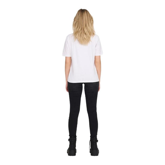 Only White Cotton Tops & T-Shirt Only Light Gray