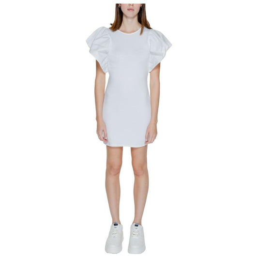 Only White Cotton Dress Only Gray