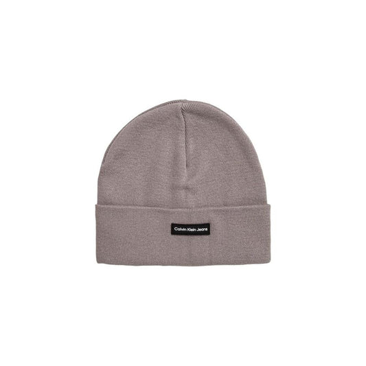 Calvin Klein Gray Recycled Polyester Hats & Cap Calvin Klein Slate Gray