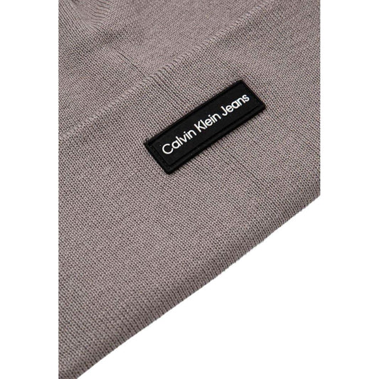 Calvin Klein Gray Recycled Polyester Hats & Cap Calvin Klein Slate Gray