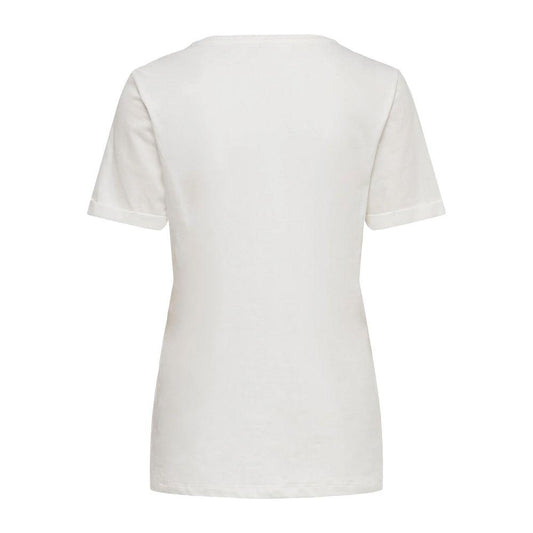 Only White Cotton Tops & T-Shirt Only Light Gray