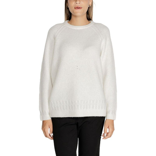 Guess White Polyester Sweater Guess Light Gray