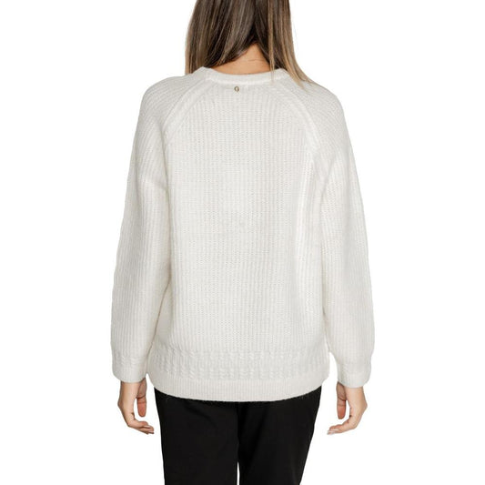 Guess White Polyester Sweater Guess Light Gray
