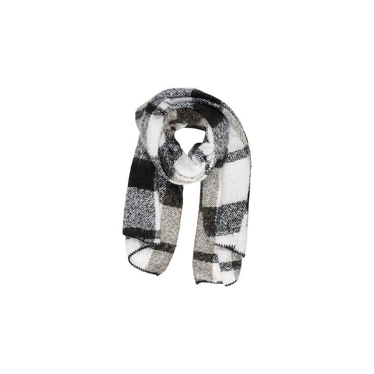 Only Black Polyester Scarf Only Gray