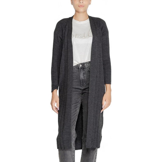 Only Gray Acrylic Cardigan Only Dark Slate Gray