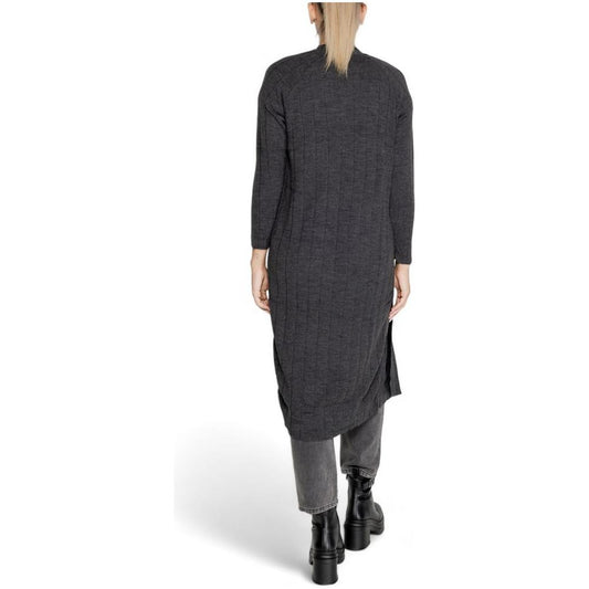Only Gray Acrylic Cardigan Only Dark Slate Gray