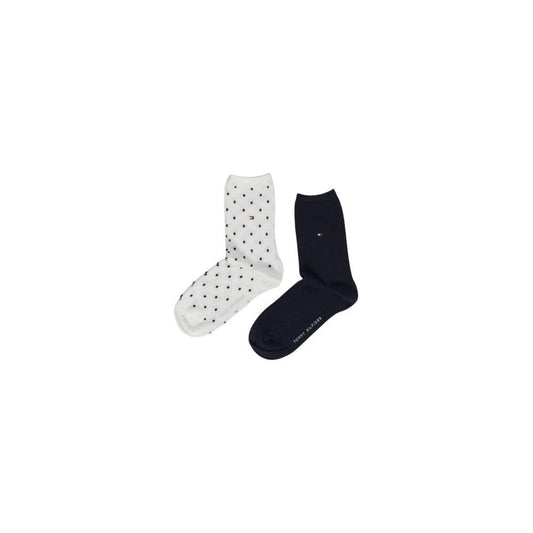 Tommy Hilfiger White Cotton Tights & Sock Tommy Hilfiger Black