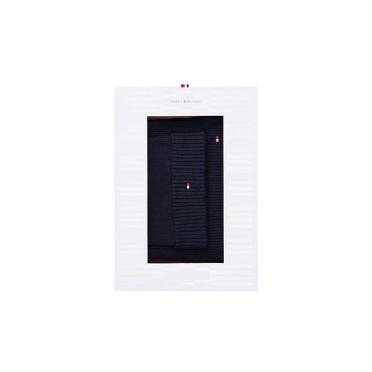 Tommy Hilfiger Blue Cotton Scarf Tommy Hilfiger White Smoke