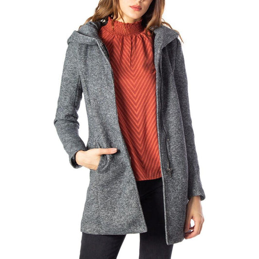 Only Gray Polyester Jackets & Coat Only Dim Gray