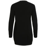 Vila Clothes Black Viscose Cardigan back view, showcasing its long sleeves and lightweight design perfect for stylish layering.