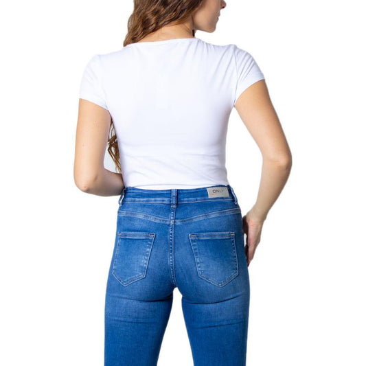 Only White Cotton Tops & T-Shirt Only Light Gray
