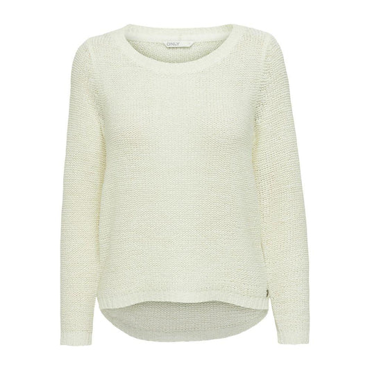 Only White Polyester Sweater Only Light Gray