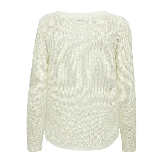 Only White Polyester Sweater Only Light Gray