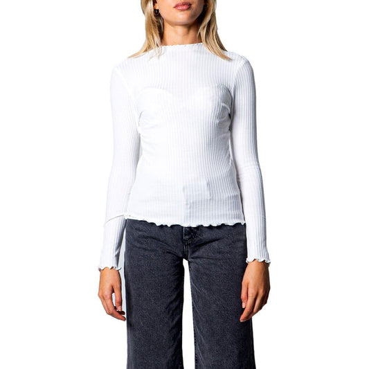 Only White Polyester Sweater Only Lavender