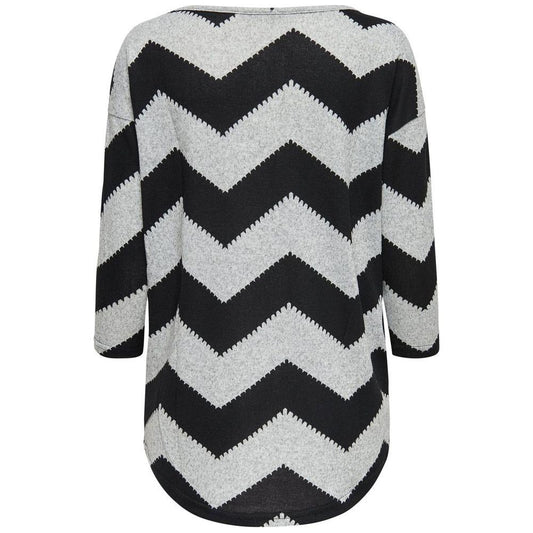 Only Gray Polyester Tops & T-Shirt Only Black