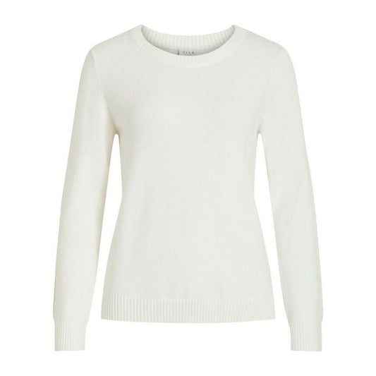 Vila Clothes White Viscose Sweater Vila Clothes Beige