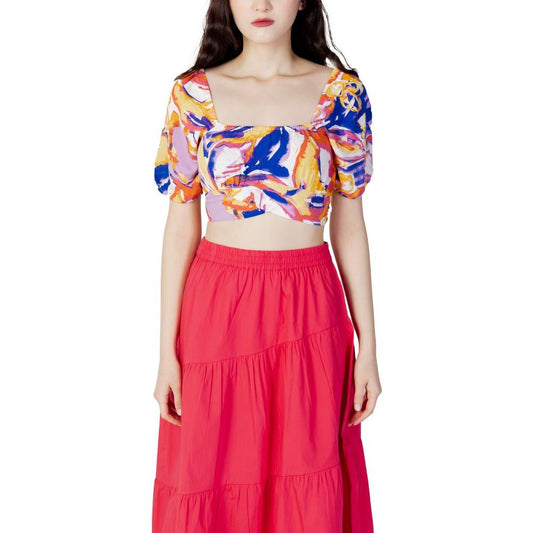Only Yellow Viscose Tops & T-Shirt Only Maroon