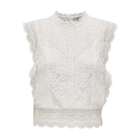 Only White Nylon Tops & T-Shirt Only Light Gray