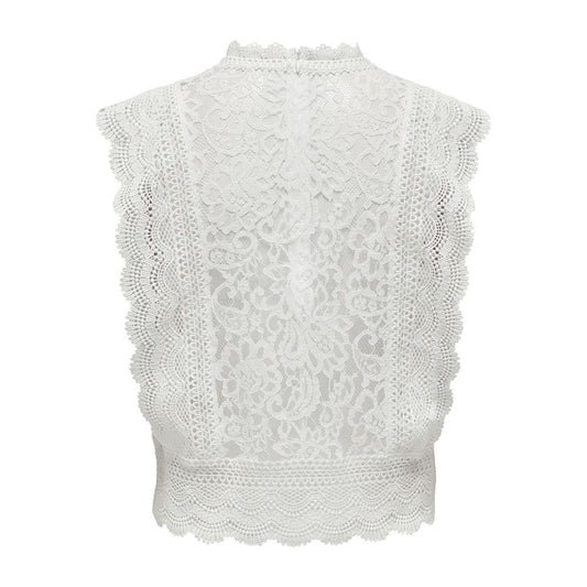 Only White Nylon Tops & T-Shirt Only Light Gray