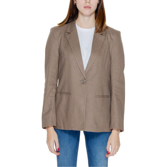 Only Brown Linen Suits & Blazer Only Dim Gray