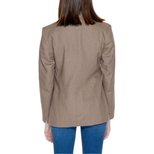 Only Brown Linen Suits & Blazer Only Slate Gray