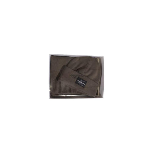 Calvin Klein Jeans Brown Cotton Scarf Calvin Klein Jeans Dark Slate Gray