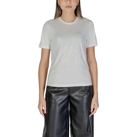 Only White Cotton Tops & T-Shirt Only Gray