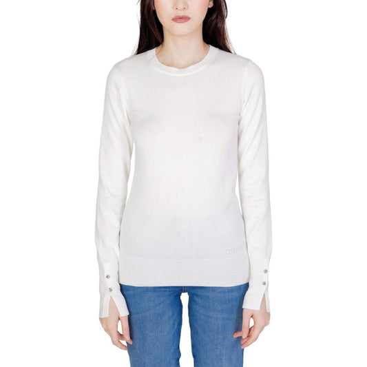 Guess White Cotton Tops & T-Shirt Guess Antique White