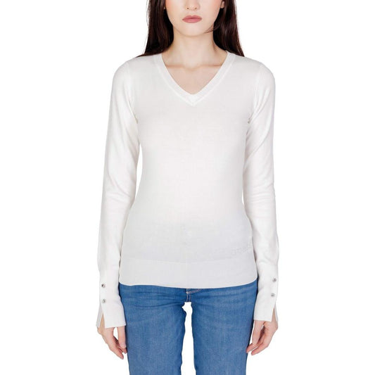 Guess White Cotton Tops & T-Shirt Guess Dark Slate Blue