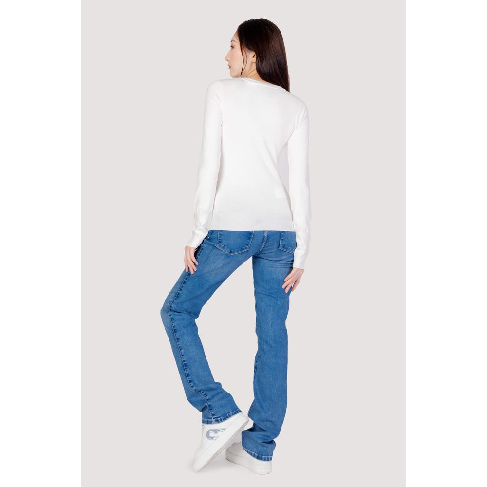 Guess White Cotton Sweatshirt