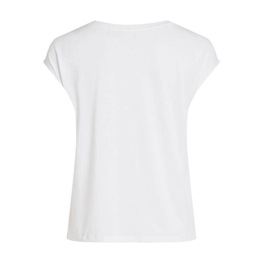 Vila Clothes White Tencel Tops & T-Shirt Vila Clothes Lavender