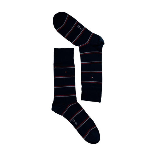 Tommy Hilfiger Blue Cotton Sock Tommy Hilfiger Black