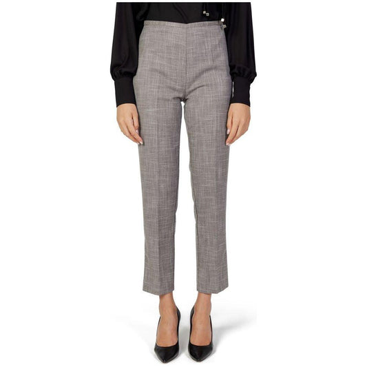 Sandro Ferrone Gray Polyester Jeans & Pant Sandro Ferrone Light Slate Gray