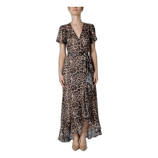 Guess Brown Polyester Dress Guess Dark Slate Gray
