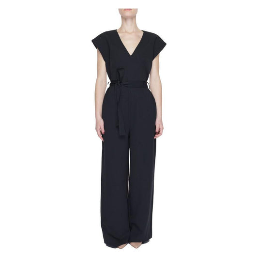 Vila Clothes Black Polyester Jumpsuit