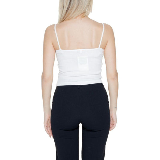 Only White Organic Cotton Tops & T-Shirt Only Light Gray