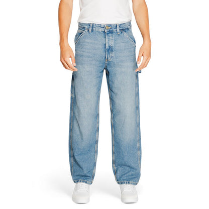 Jack Jones Blue Cotton Relaxed Fit Jean