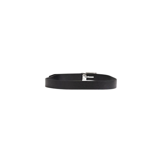 Guess Black Leather Belt Guess Dark Slate Gray