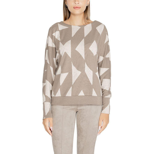 Street One Brown Polyester Tops & T-Shirt Street One Dark Gray