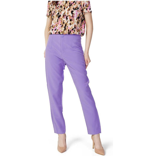 Only Purple Polyester Jeans & Pant Only Dark Gray