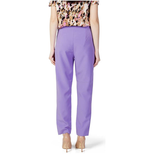 Only Purple Polyester Jeans & Pant Only Dark Gray