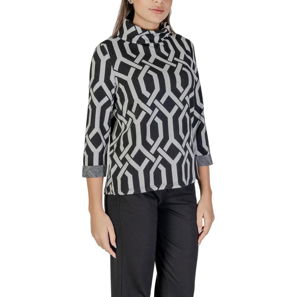 Street One Black Polyester Sweatshirt