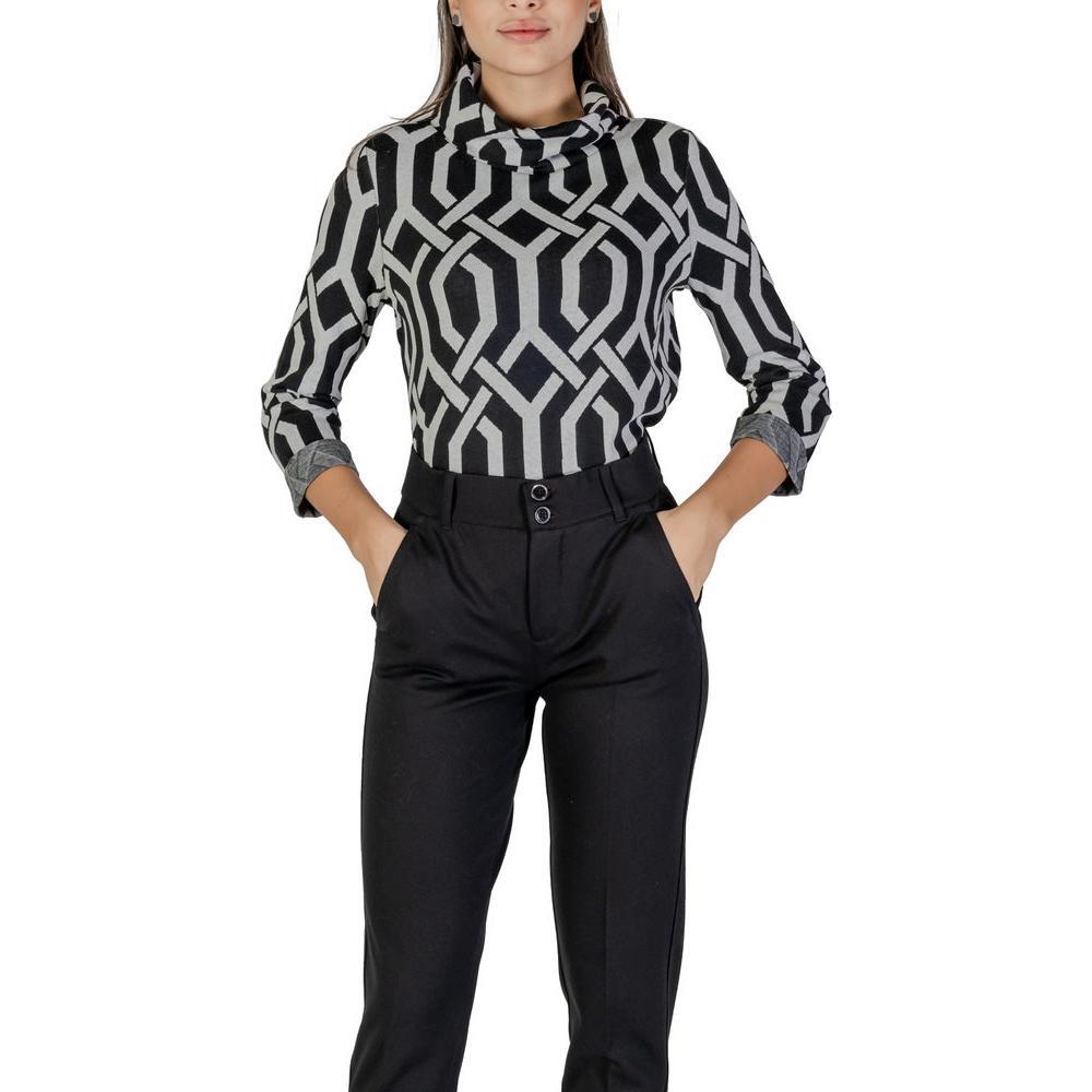 Street One Black Polyester Sweatshirt