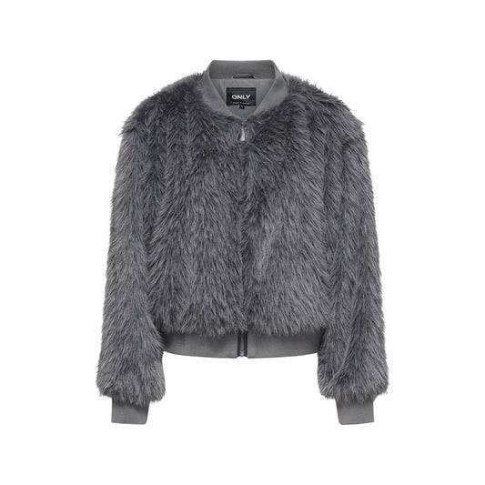 Only Gray Polyester Jackets & Coat Only Dim Gray