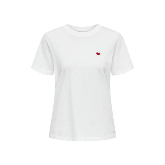 Jacqueline De Yong White Cotton Tops & T-Shirt Jacqueline De Yong Lavender