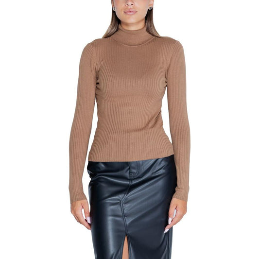 Jacqueline De Yong Brown Viscose Tops & T-Shirt Jacqueline De Yong Rosy Brown