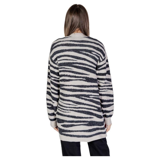 Jacqueline De Yong Gray Nylon Cardigan Jacqueline De Yong Gray