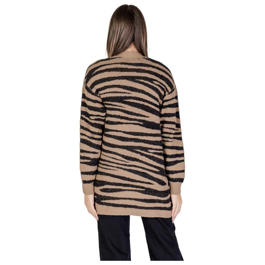 Jacqueline De Yong Brown Nylon Cardigan Jacqueline De Yong Rosy Brown