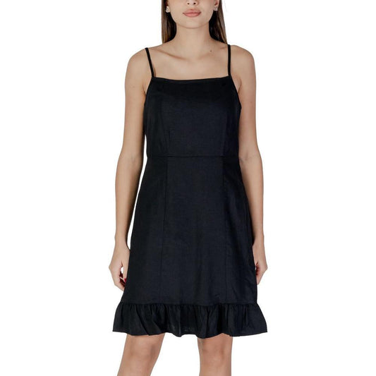 B.Young B.Young Black Linen Dress BY-14885400009-IT38|XS 1728,71956299936,B.Young,Black,Clothing,Dresses - Women - Clothing,IT38|XS,IT40|S,New with tags,Women,Women - Clothing